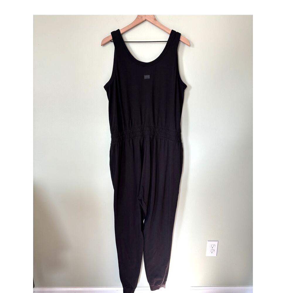 G-Star Black Sport GR Jumpsuit Size XL One Piece Tank Romper - Picture 3 of 10